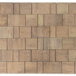 Тротуарная плитка вибропрессованная Старый город Ландхаус Color Mix тип 17 Прайд | 80х160 | BRAER